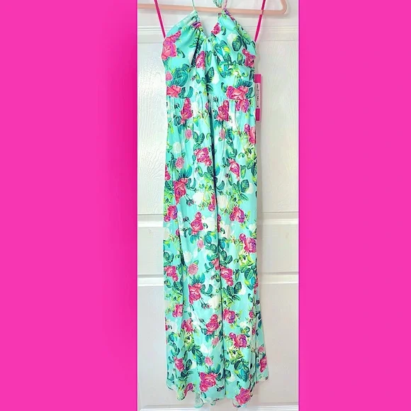 boho long sleeve maxi dress Wholesale MOQ6 Printed Tie Neck Long Sleeve Maxi Dress